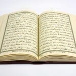 Holy Koran with isolated. Verse of the koran.